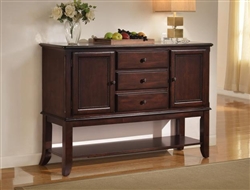 Merlot Sideboard in Brown Cherry Finish by Crown Mark - 2145-SB