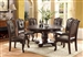 Kiera 5 Piece Round Table Dining Set in Rich Dark Brown Finish by Crown Mark - CM-2150-RD