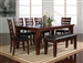 Bardstown 5 Piece Dining Set in Walnut Finish by Crown Mark - 2152-5