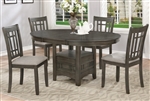 Hartwell 5 Piece Dining Set in Grey Finish by Crown Mark - CM-2195GY