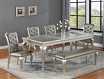 Caldwell 7 Piece Dining Set in Champagne Finish by Crown Mark - CM-2264