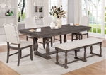 Regent 5 Piece Dining Set in Warm Brown and Beige Finish by Crown Mark - CM-2270