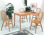 Farmhouse 5 Piece Dining Set in Oak Finish by Crown Mark - 2302