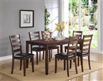 Tahoe 7 Piece Dining Set in Brown Finish by Crown Mark - 2330