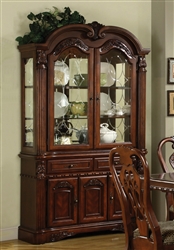 Brussels Buffet and Hutch in Cherry Finish by Crown Mark - 2470H