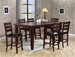 Bardstown 5 Piece Counter Height Dining Set in Walnut Finish by Crown Mark - 2752-5