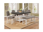 Clover 5 Piece Counter Height Dining Set in Two-tone Finish by Crown Mark - CM-2765
