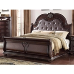 Stanley Sleigh Bed in Brown Finish by Crown Mark - CM-B1600-Bed