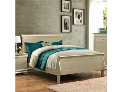 Louis Philip Bed in Champagne Finish by Crown Mark - CM-B3400-Bed