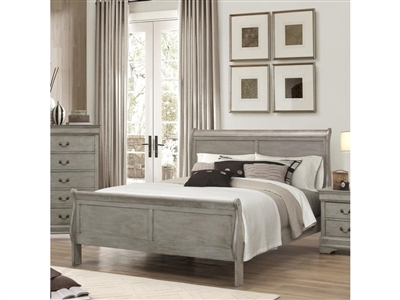 Louis Philip Bed in Grey Finish by Crown Mark - CM-B3500-Bed