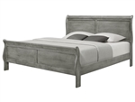 Louis Philip Bed in Grey Finish by Crown Mark - CM-B3550-Bed