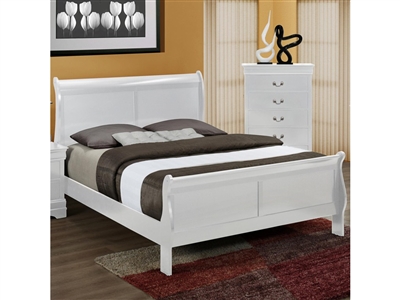 Louis Philip Bed in White Finish by Crown Mark - CM-B3600-Bed