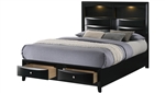 Fallon Bed in Black Finish by Crown Mark - CM-B4288-Bed