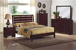 Evan 6 Piece Bedroom Suite in Brown Cherry Finish by Crown Mark - B4700