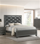 Kaia Bed in Gray Finish by Crown Mark - CM-B4750-Q-Bed