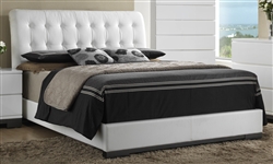 Avery Upholstered Bed in White Finish by Crown Mark - B4850-Bed