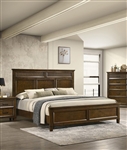 Everdeen Bed in Brown Finish by Crown Mark - CM-B6510-Q-Bed