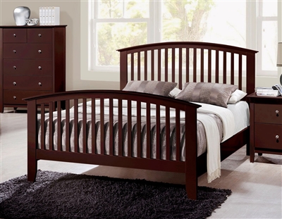 Lawson Bed in Cappuccino Finish by Crown Mark - CM-B7550-Bed