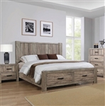 Abbot Bed in Brown Finish by Crown Mark - CM-B8295-Bed