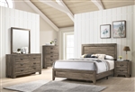 Millie 4 Piece Bedroom Suite in Weathered Gray Finish by Crown Mark - CM-B9200
