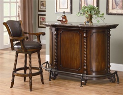 Bar Unit in Warm Brown Cherry Finish by Coaster - 100678