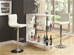 White Finish Bar Table by Coaster - 101064