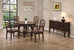 Marcus 5 Piece Dining Set in Medium Brown Oak Finish by Coaster - 102141