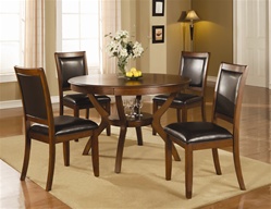 Nelms 5 Piece Dining Set in Brown Walnut Finish by Coaster - 102171