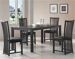 Hayden 5 Pc Dining Set in Rich Cappuccino Finish by Coaster - 103231