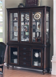 Anson Buffet & Hutch in Rich Brown Finish by Coaster - 103464