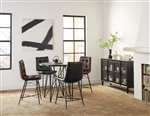 Rennes 5 Piece Counter Height Dining Set in Black Finish by Coaster - 106348