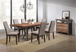 Spring Creek 5 Piece Dining Set in Natural Walnut and Espresso Finish by Coaster - 106581-G