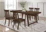Reynolds 5 Piece Dining Set in Brown Oak Finish by Coaster - 107591