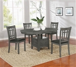 Lavon 5 Piece Dining Set in Medium Grey Finish by Coaster - 108211