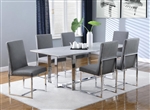 Annika 7 Piece Dining Set in Chrome Finish by Coaster - 109401