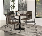 Cora 5 Piece Dining Set in Black Finish by Coaster - 110280-R