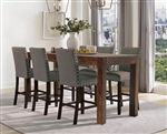 Keats 5 Piece Counter Height Dining Set in Warm Chestnut Finish by Coaster - 110348