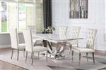 Kerwin 5 Piece Dining Set in Chrome Finish by Coaster - 111101