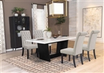 Osborne White Marble Top Table 5 Piece Dining Set in Rustic Espresso Finish by Coaster - 115511