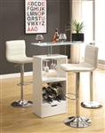 White Finish Bar Table by Coaster - 120452