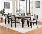 Elodie 7 Piece Dining Set in Grey and Black Finish by Coaster - 121221-7