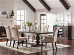 Phelps 5 Piece Trestle Table Dining Set in Antique Noir Finish by Coaster - 121231-5
