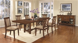 Pembrook 5 Piece Dining Set in Walnut Finish by Coaster - 121671