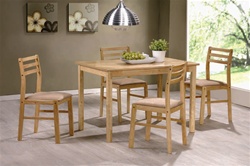 5 Piece Dining Set in Natural Finish by Coaster - 150003