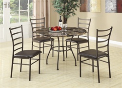 5 Piece Dining Set in Brown Finish by Coaster - 150112