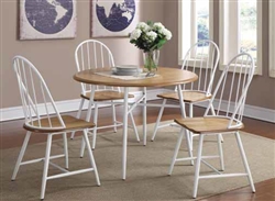 Jade 5 Piece Dining Set in Natural/White Finish by Coaster - 150361