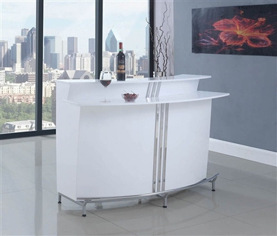 Glossy White Bar Unit by Coaster - 180239