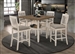 Sarasota 5 Piece Counter Height Dining Set in Nutmeg and Rustic Cream Finish by Coaster - 192818