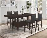 Prentiss 5 Piece Rectangular Counter Height Dining Set in Cappuccino Finish by Coaster - 193108