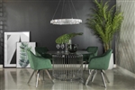 Veena 5 Piece Dining Set in Chrome Finish by Coaster - 193430